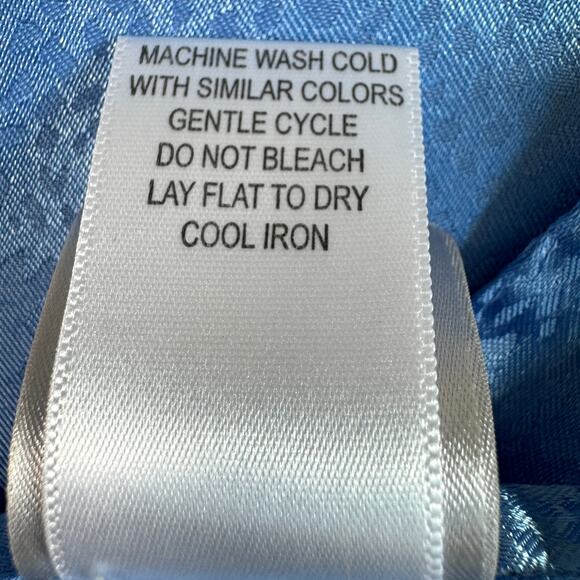 Natori Womens Pajama Sleep Top Size M Satin Relaxed Flowy Lounge Blue - Picture 7 of 8